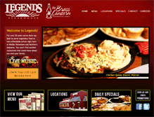 Tablet Screenshot of legendssteakhouse.com